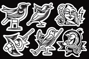 A bird smoking a cigar tattoo idea
