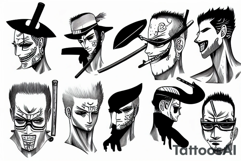 Roronoa zoro tattoo idea
