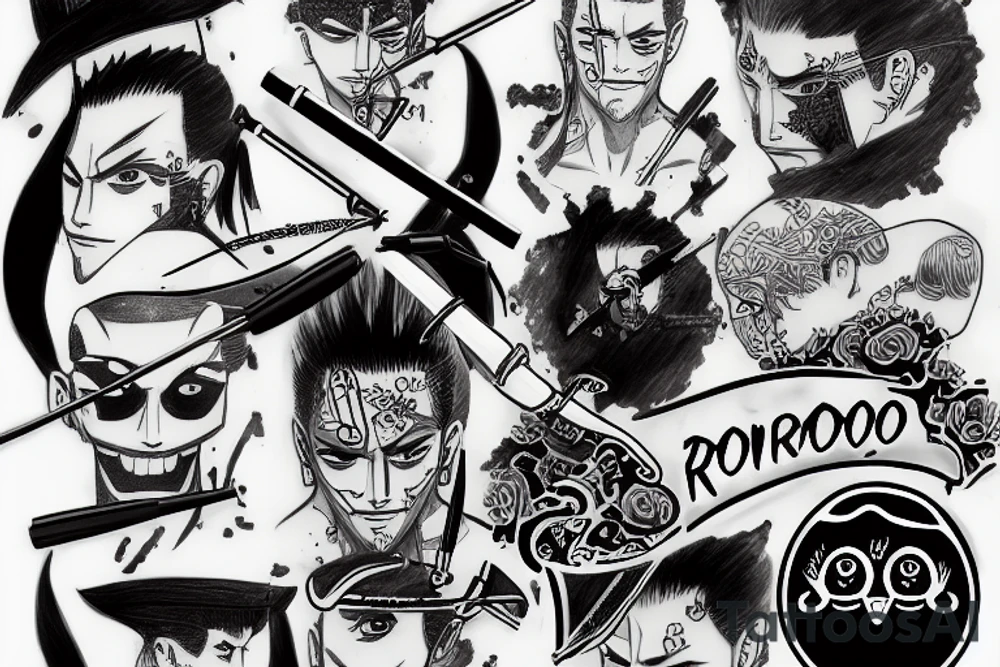 Roronoa zoro tattoo idea