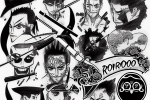 Roronoa zoro tattoo idea