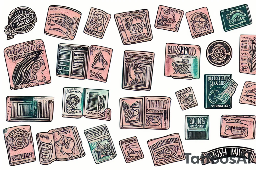 mural passport tattoo idea