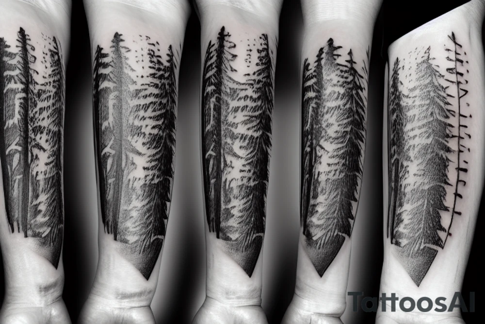 Hatchet in stump tattoo idea