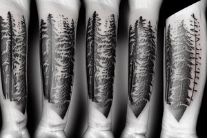 Hatchet in stump tattoo idea
