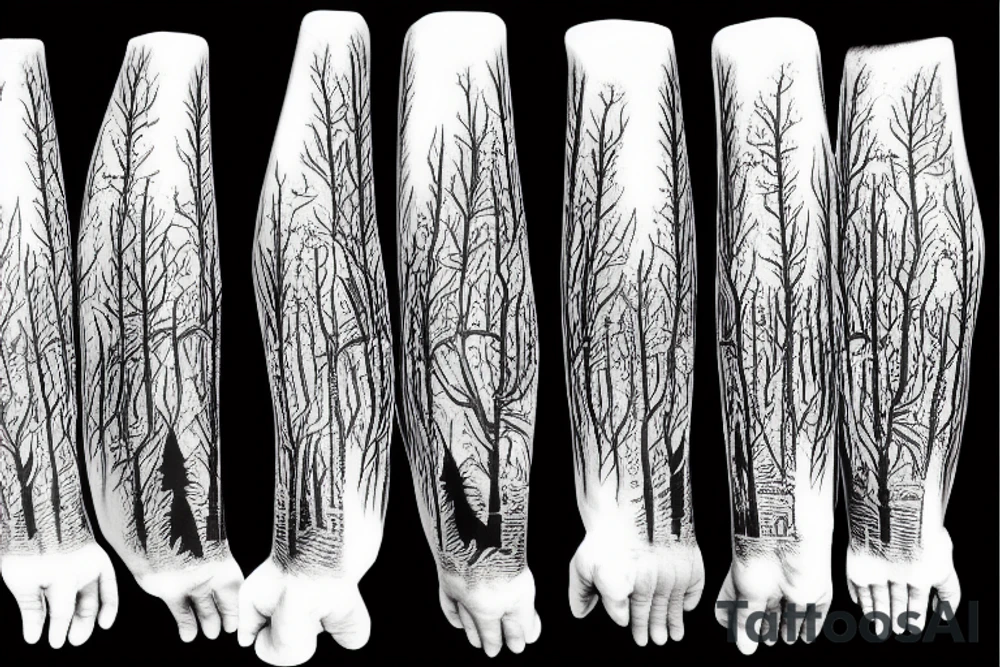 Hatchet in stump tattoo idea