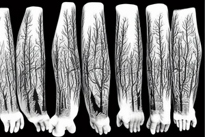 Hatchet in stump tattoo idea