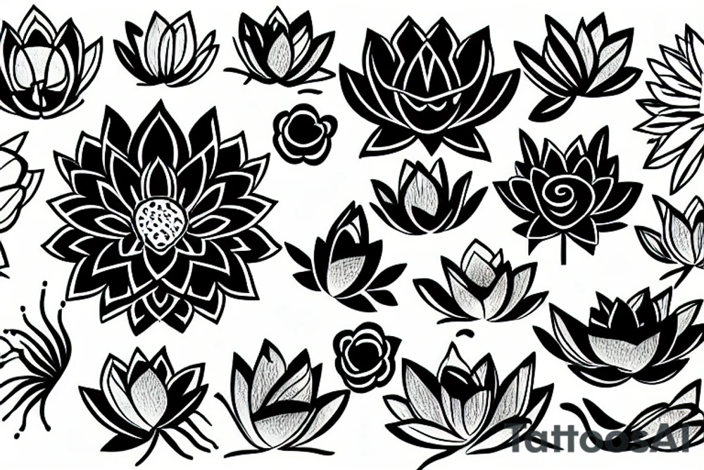 lotus flower tattoo idea