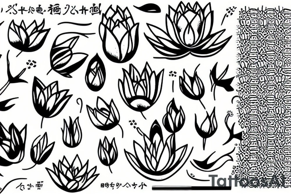 lotus flower tattoo idea