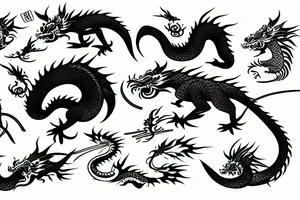 Japan, Samurai, Carp coi, Dragon, yakudza tattoo idea