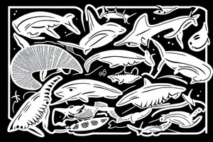 gay horseshoe crab meets shark tattoo idea