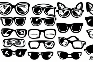 Sphynx cat wearing sunglasses tattoo idea