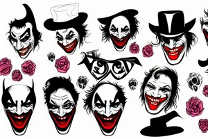 a joker face tattoo idea