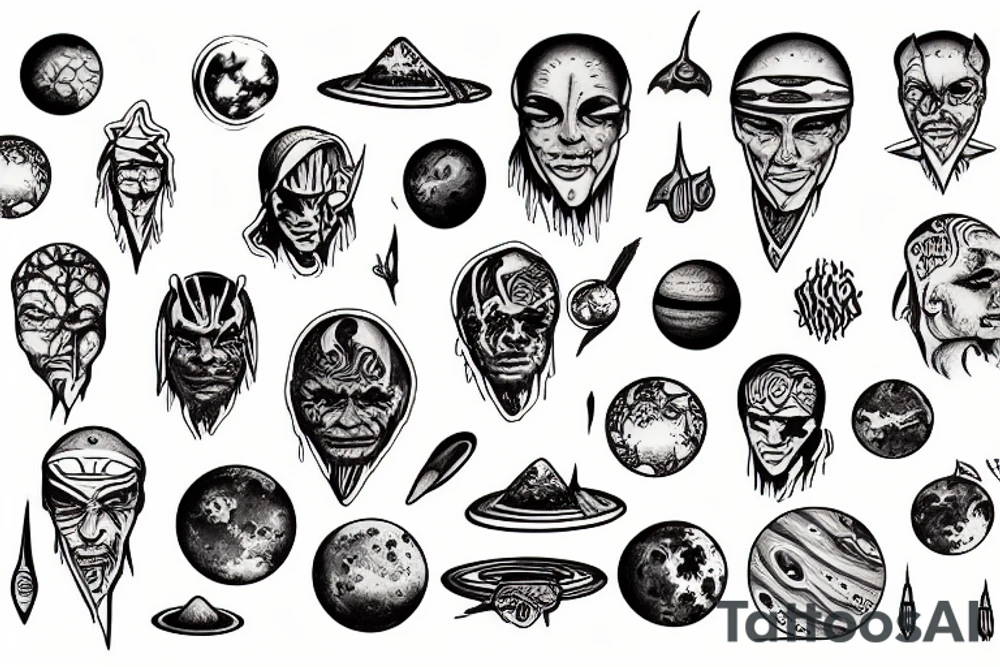 The planet mars tattoo idea