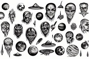 The planet mars tattoo idea