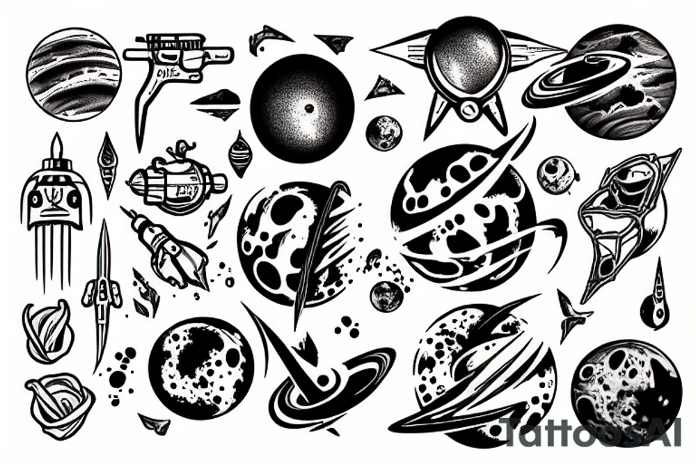 The planet mars tattoo idea