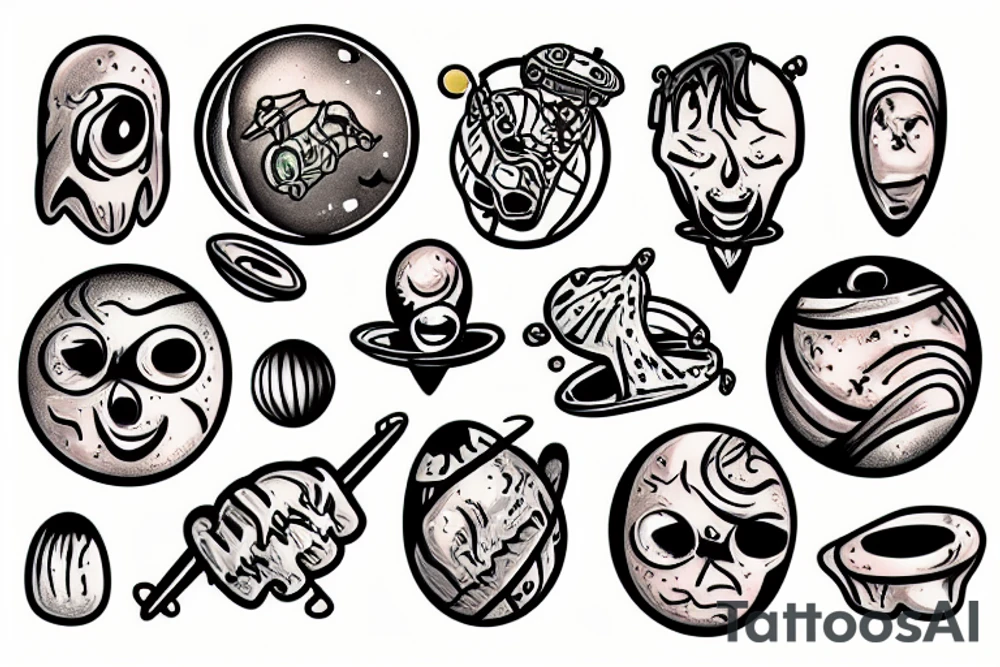 The planet mars tattoo idea