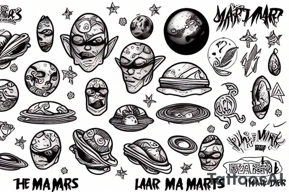 The planet mars tattoo idea