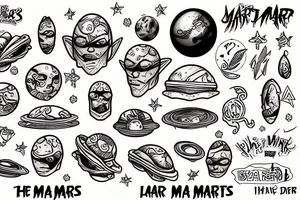 The planet mars tattoo idea