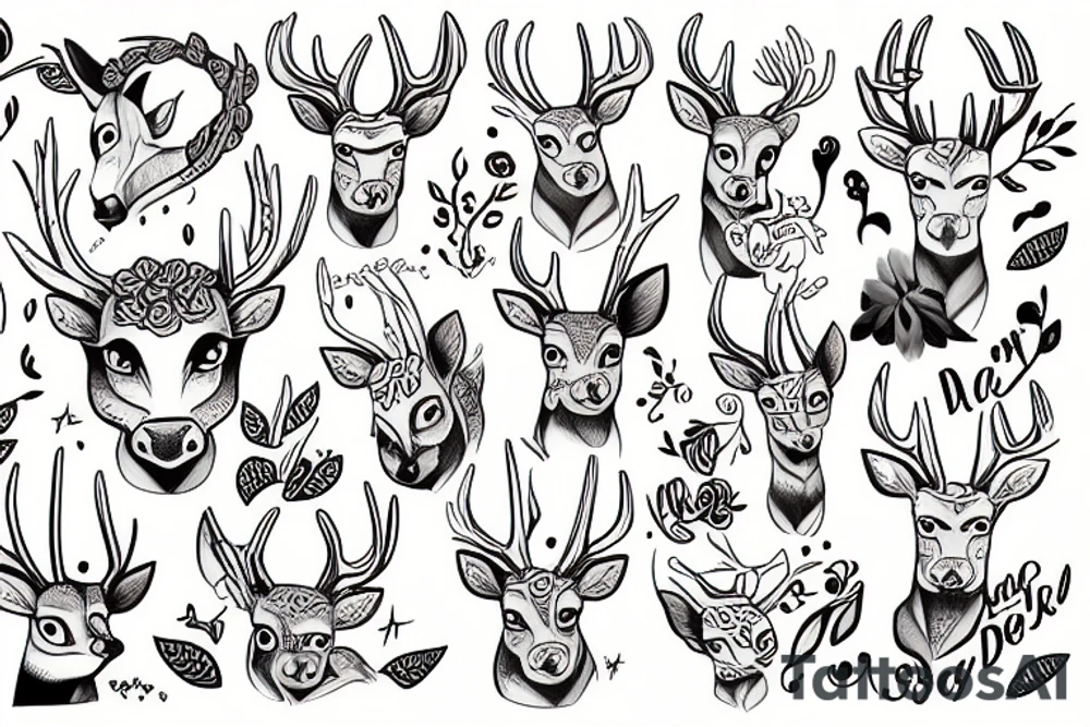 A young deer tattoo idea