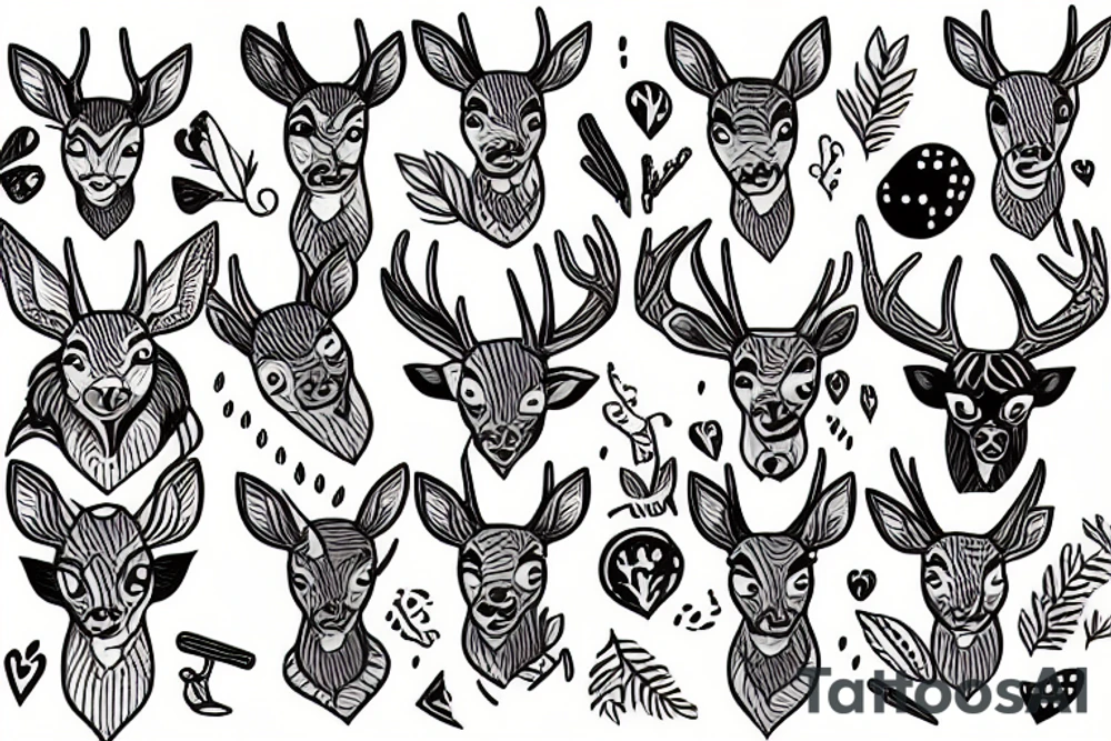 A young deer tattoo idea