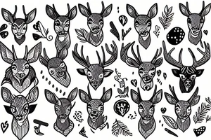 A young deer tattoo idea