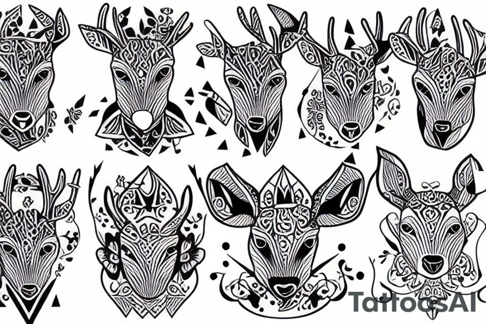 A young deer tattoo idea