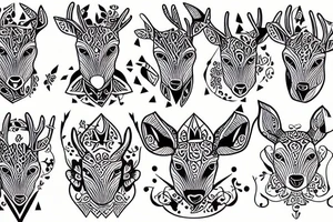 A young deer tattoo idea