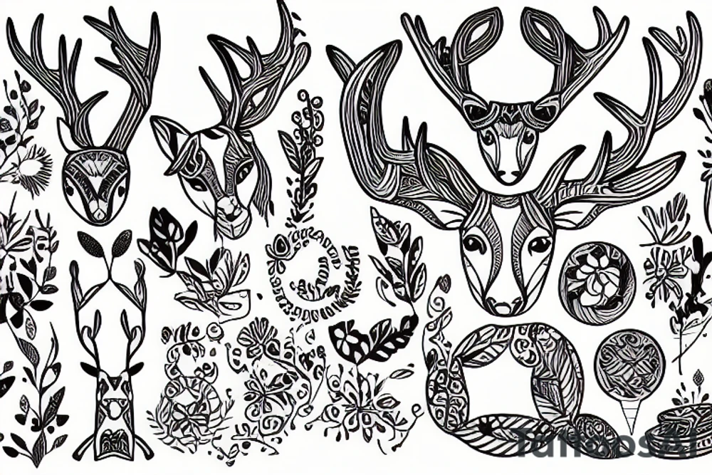 A young deer tattoo idea