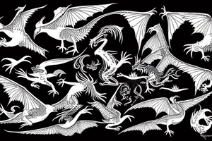Man, who see the pigeon, but in his mind it's a dragon tattoo idea