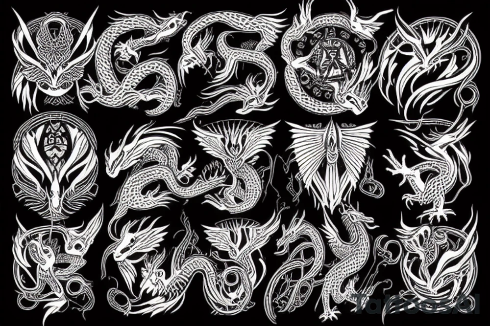 Man, who see the pigeon, but in his mind it's a dragon tattoo idea
