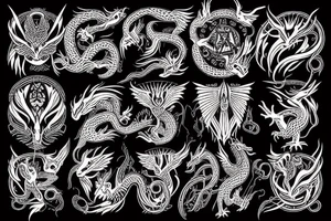 Man, who see the pigeon, but in his mind it's a dragon tattoo idea