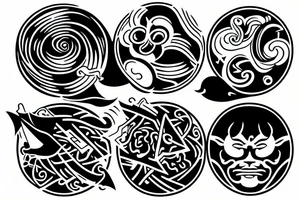 balance and a kite tattoo idea