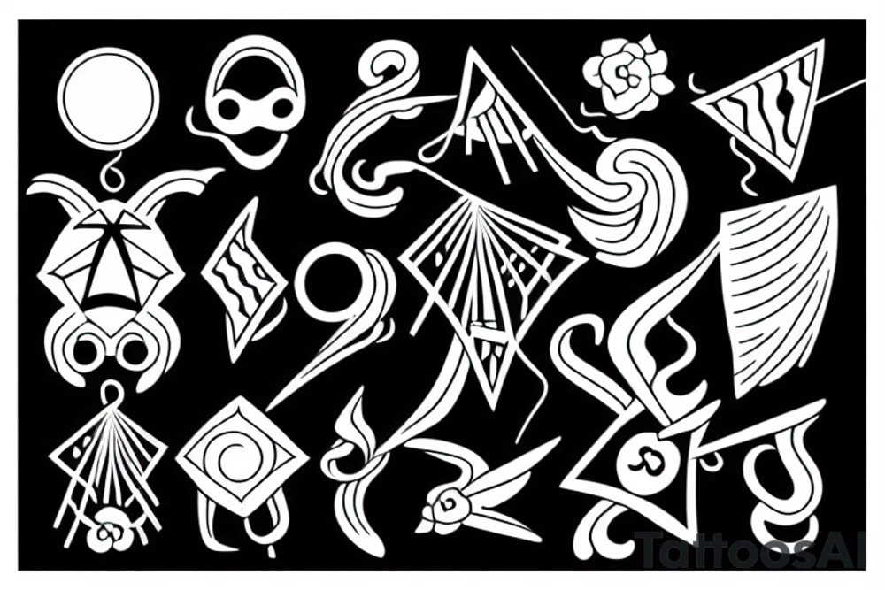 balance and a kite tattoo idea