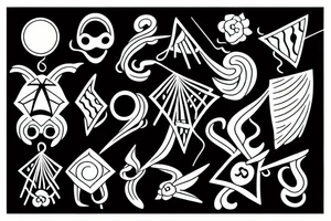 balance and a kite tattoo idea