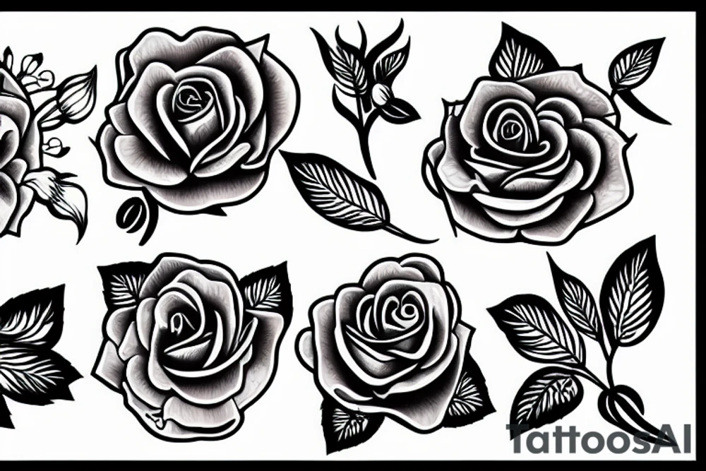 A Lilly flower and a rose tattoo idea