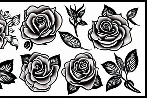 A Lilly flower and a rose tattoo idea