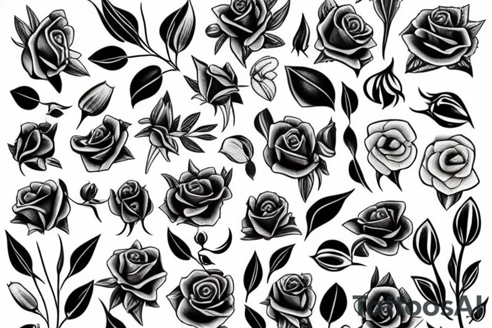 A Lily and a rose tattoo idea