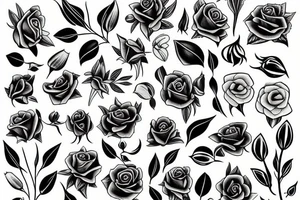 A Lily and a rose tattoo idea