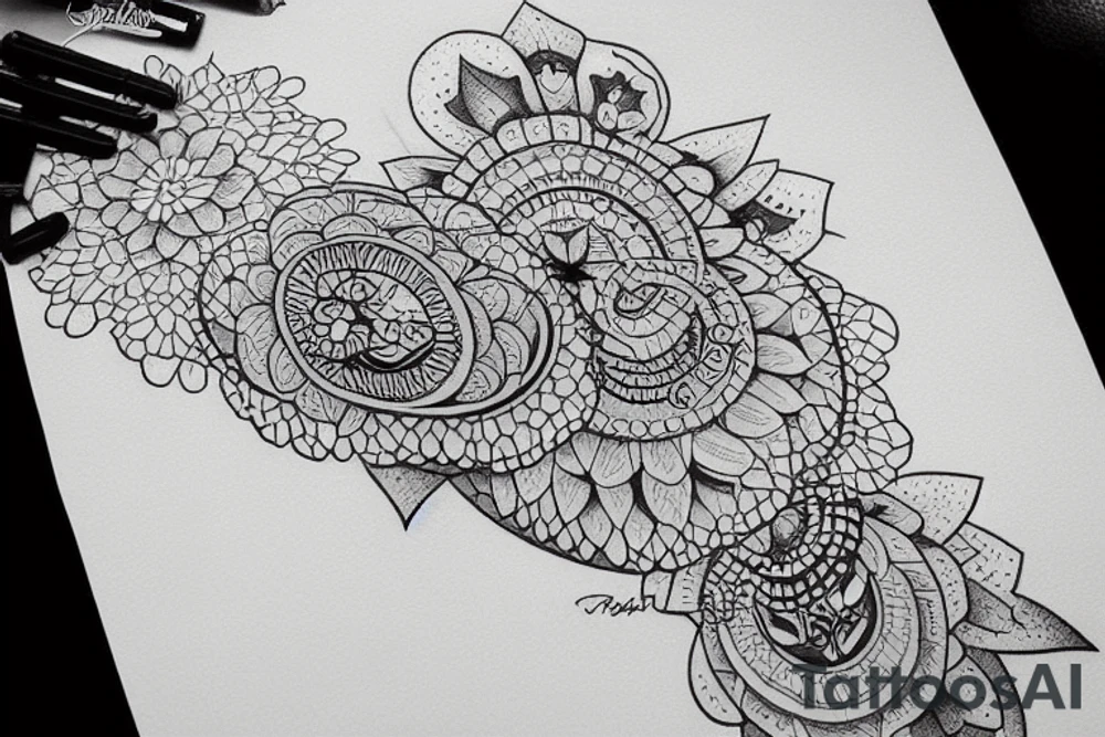 Фракталы и лес tattoo idea