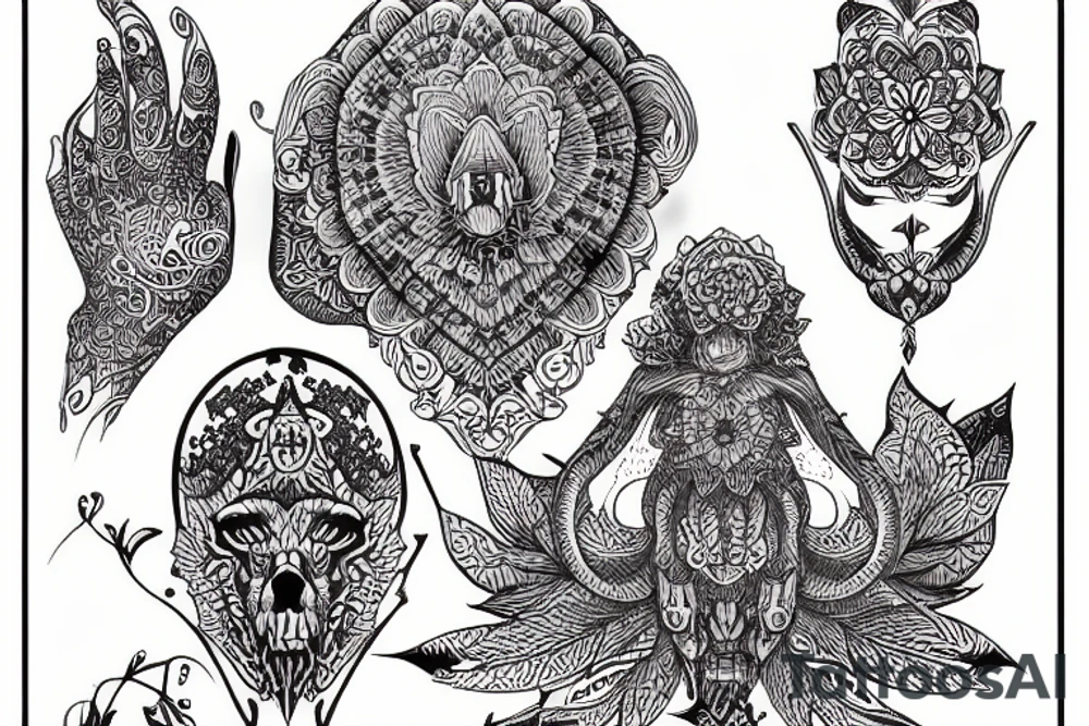 Фракталы и лес tattoo idea