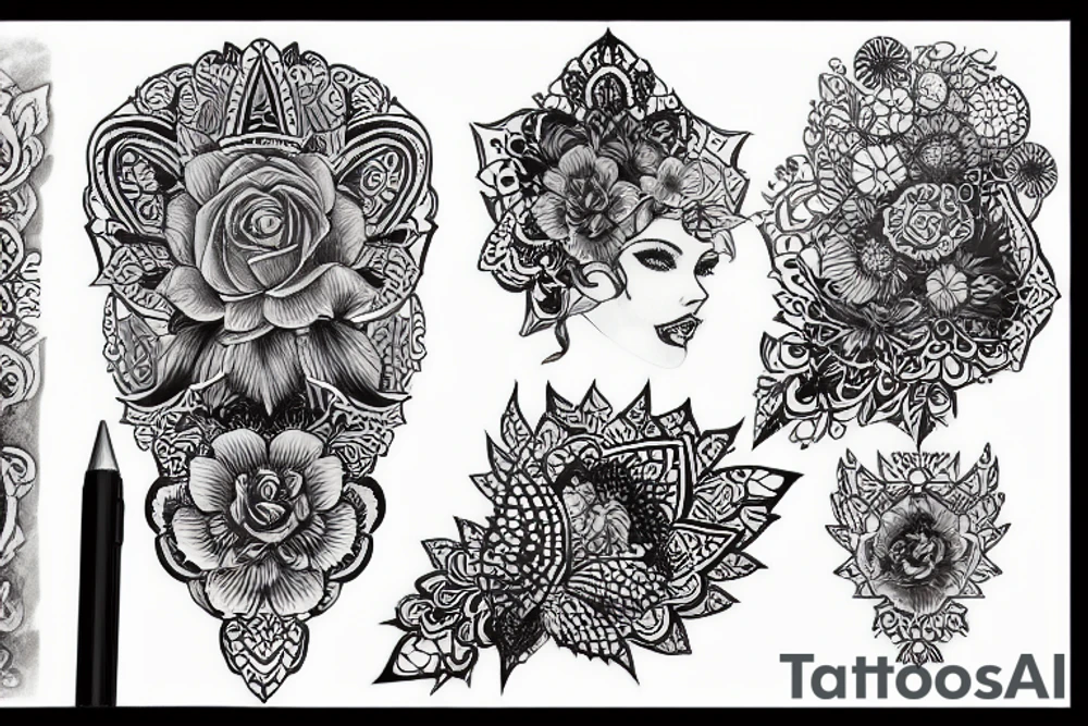 Фракталы и лес tattoo idea