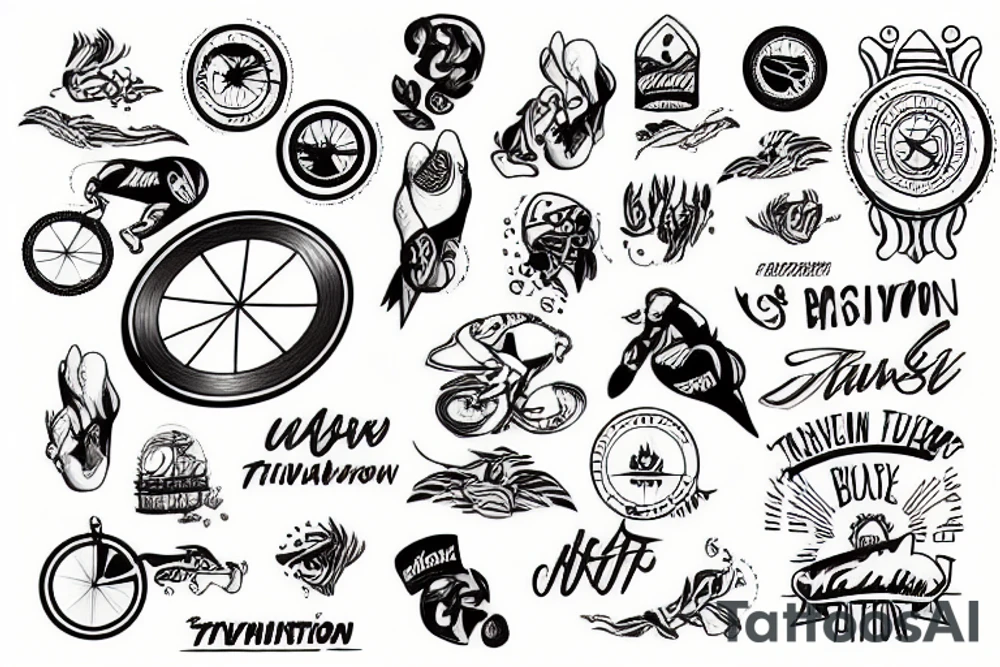 triathlon tattoo idea