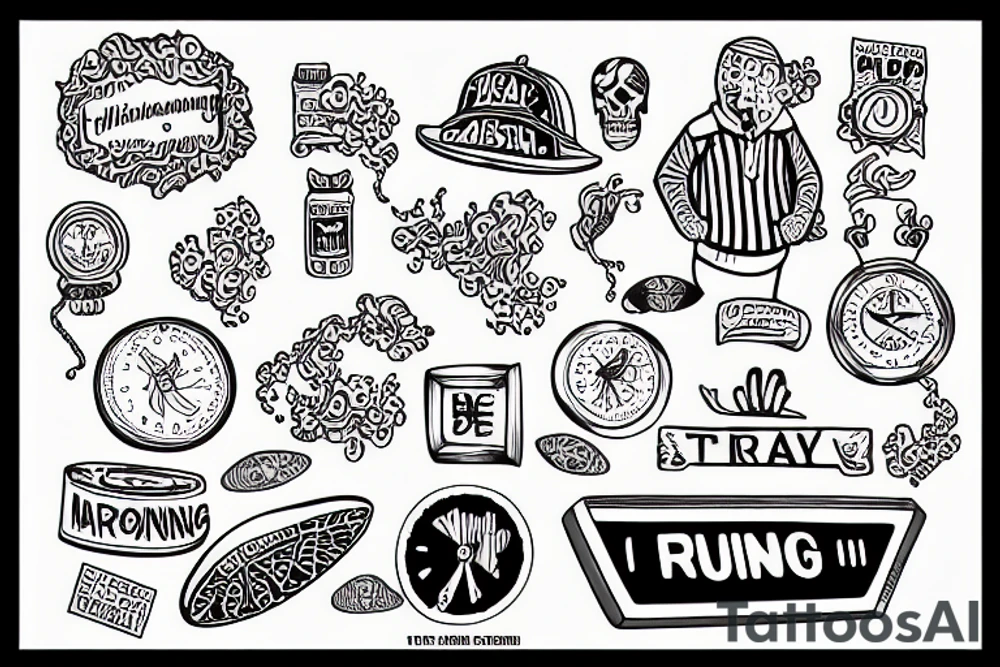 Trippy dream about running a marathon tattoo idea