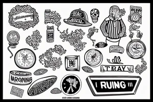 Trippy dream about running a marathon tattoo idea