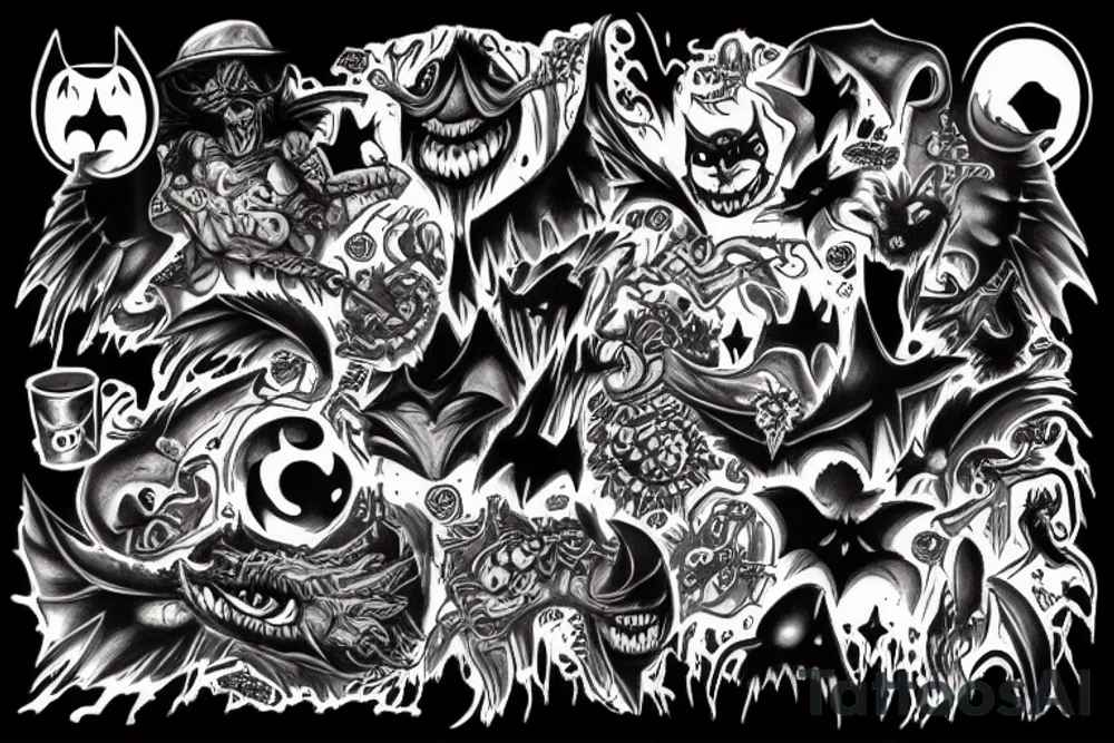 Monster, batmen tattoo idea