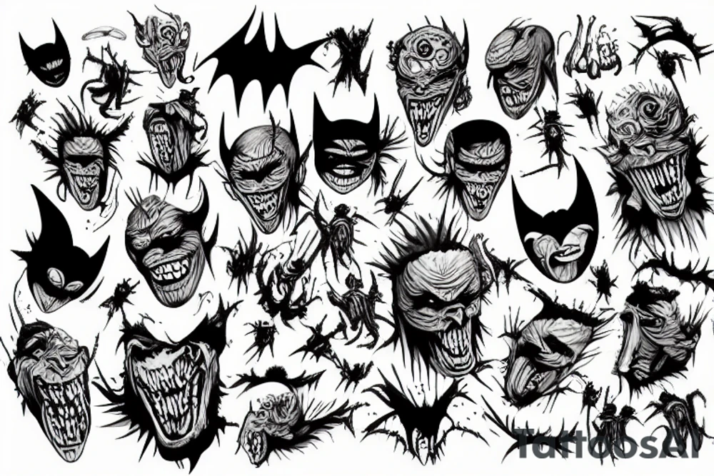 Monster, batmen tattoo idea