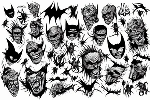 Monster, batmen tattoo idea
