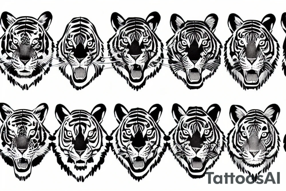 tiger mit lustigem hut tattoo idea