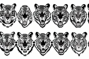 tiger mit lustigem hut tattoo idea