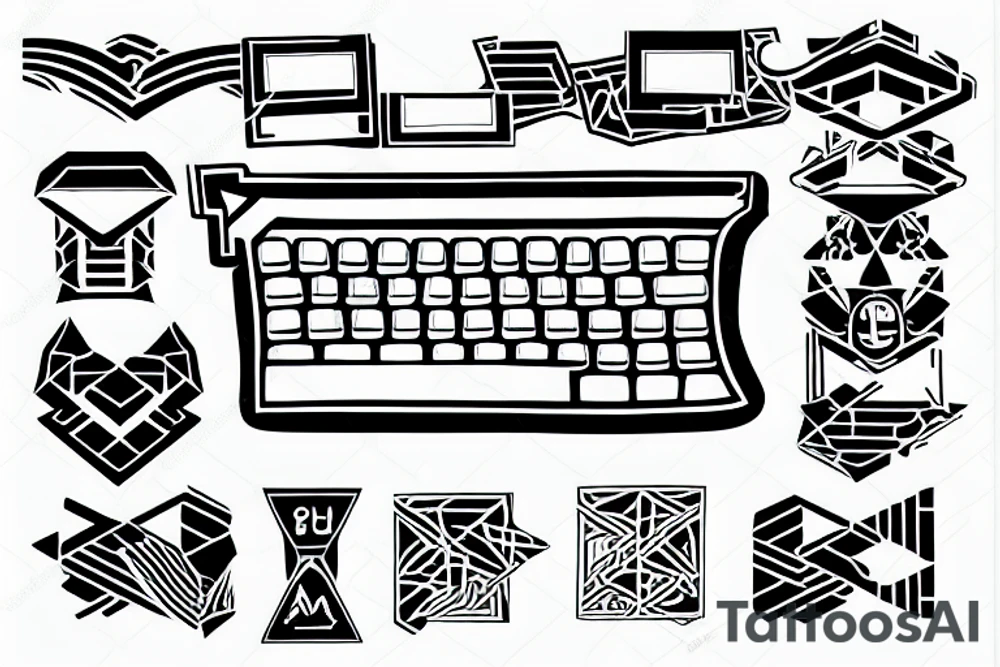 Enter key of a keyboard tattoo idea