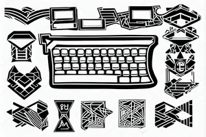 Enter key of a keyboard tattoo idea
